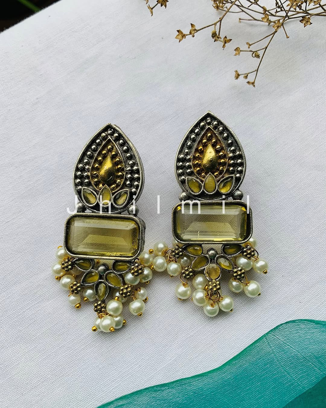 Lotus Dual Stone Studs