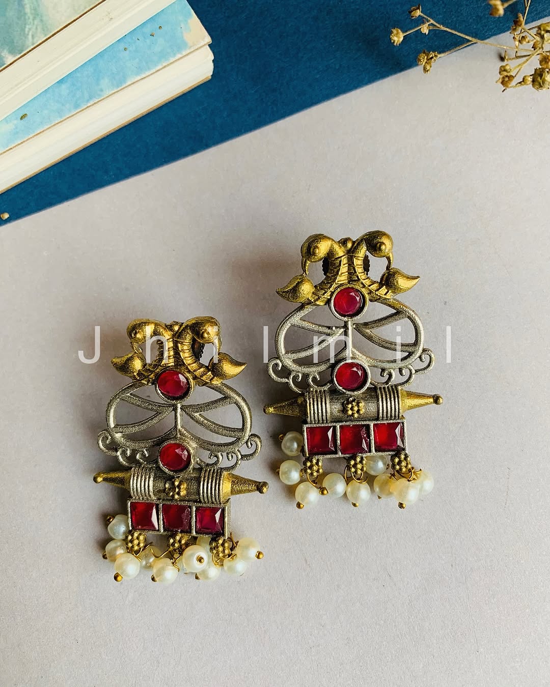Elephant Motif Dual Toned Stud