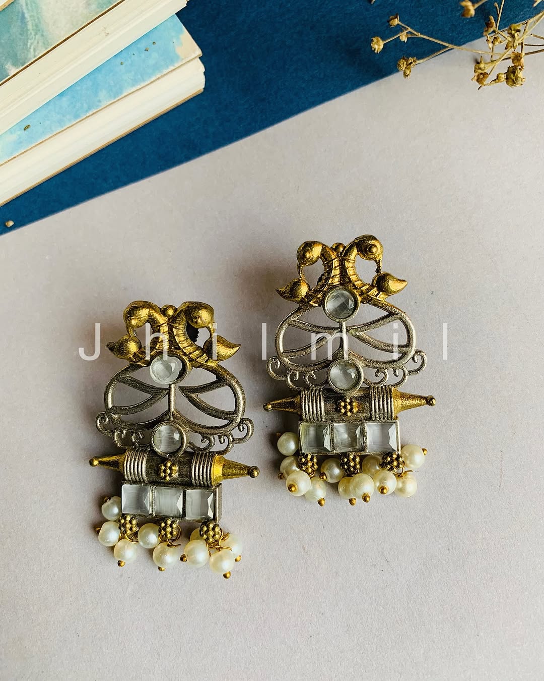 Elephant Motif Dual Toned Stud