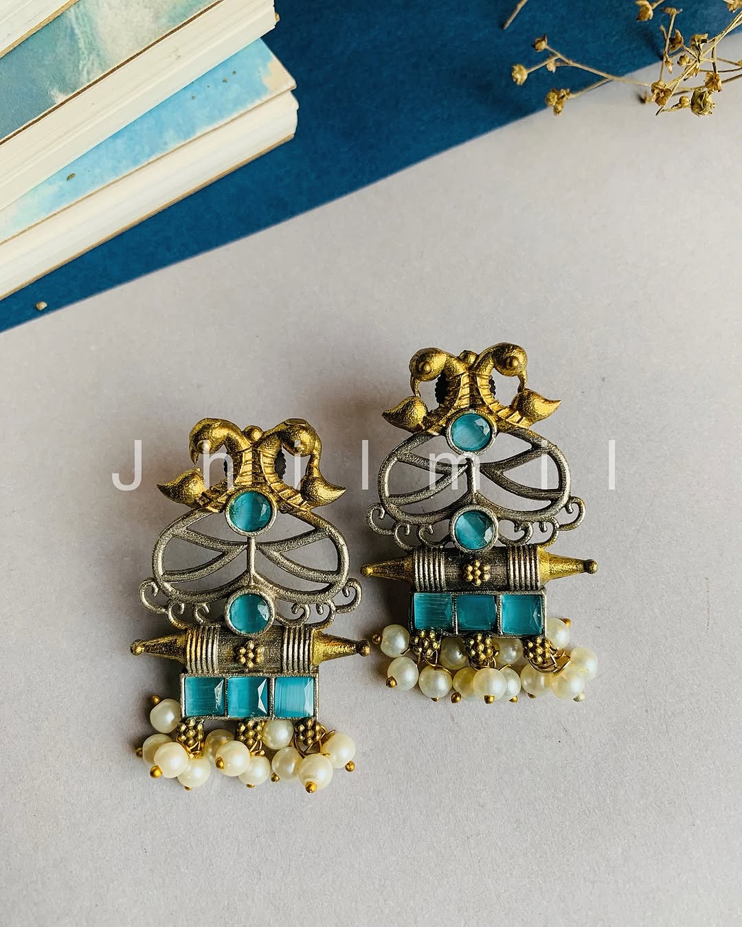 Elephant Motif Dual Toned Stud