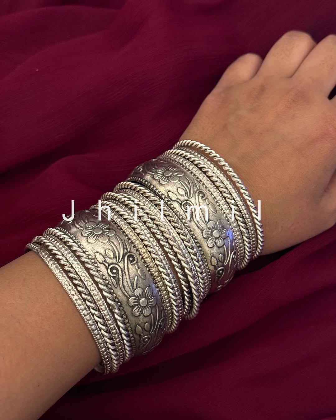 Indian classic bangles stack