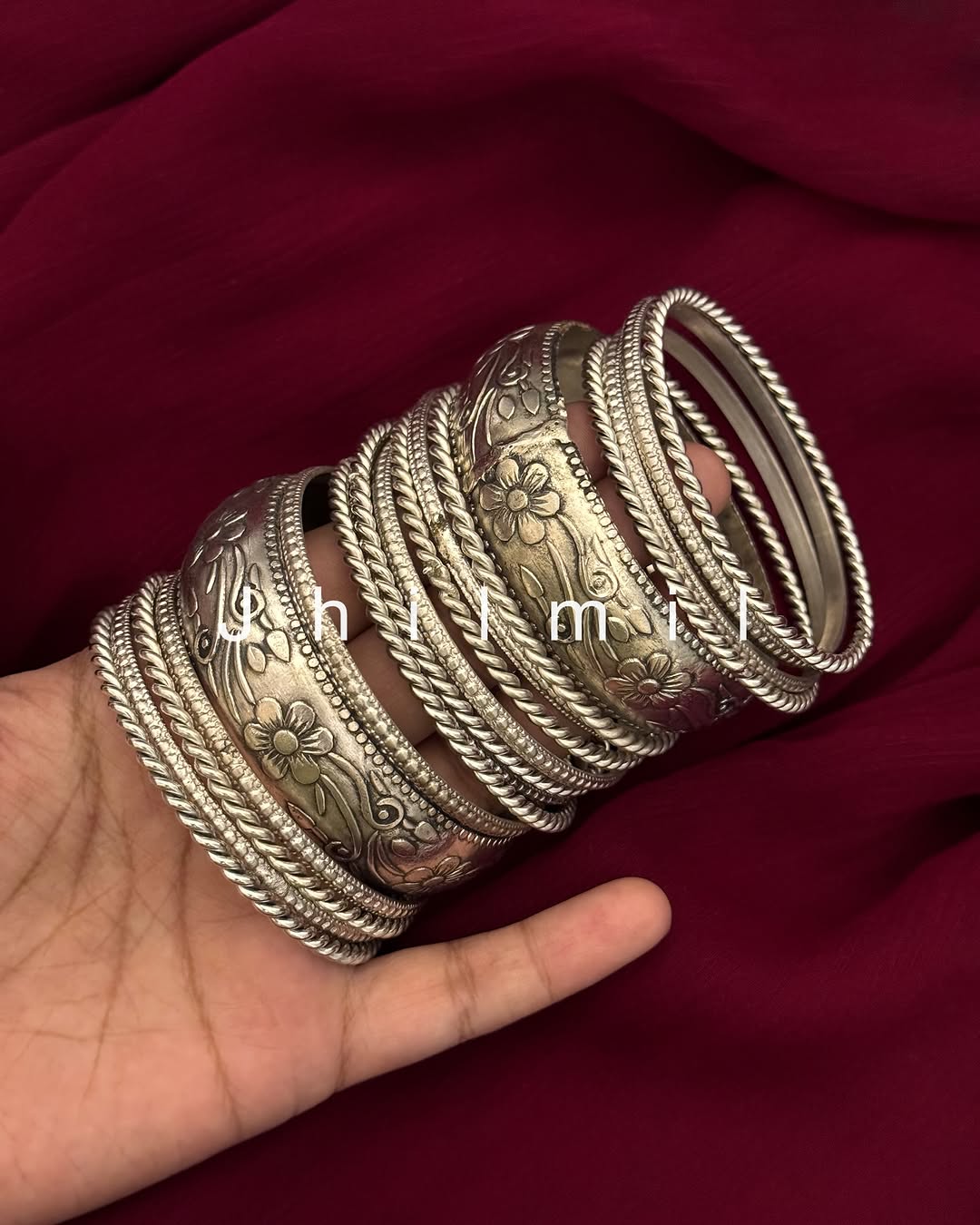 Indian classic bangles stack