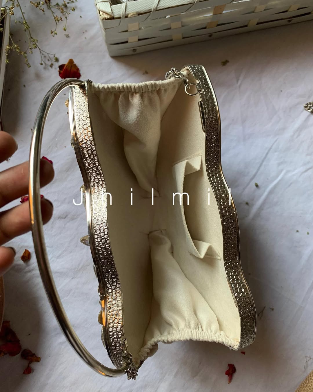 Mother pearl Handcrafted Luxury Clutch