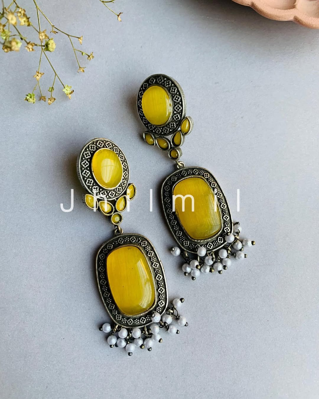 Designer look Mona Lisa stone Danglers