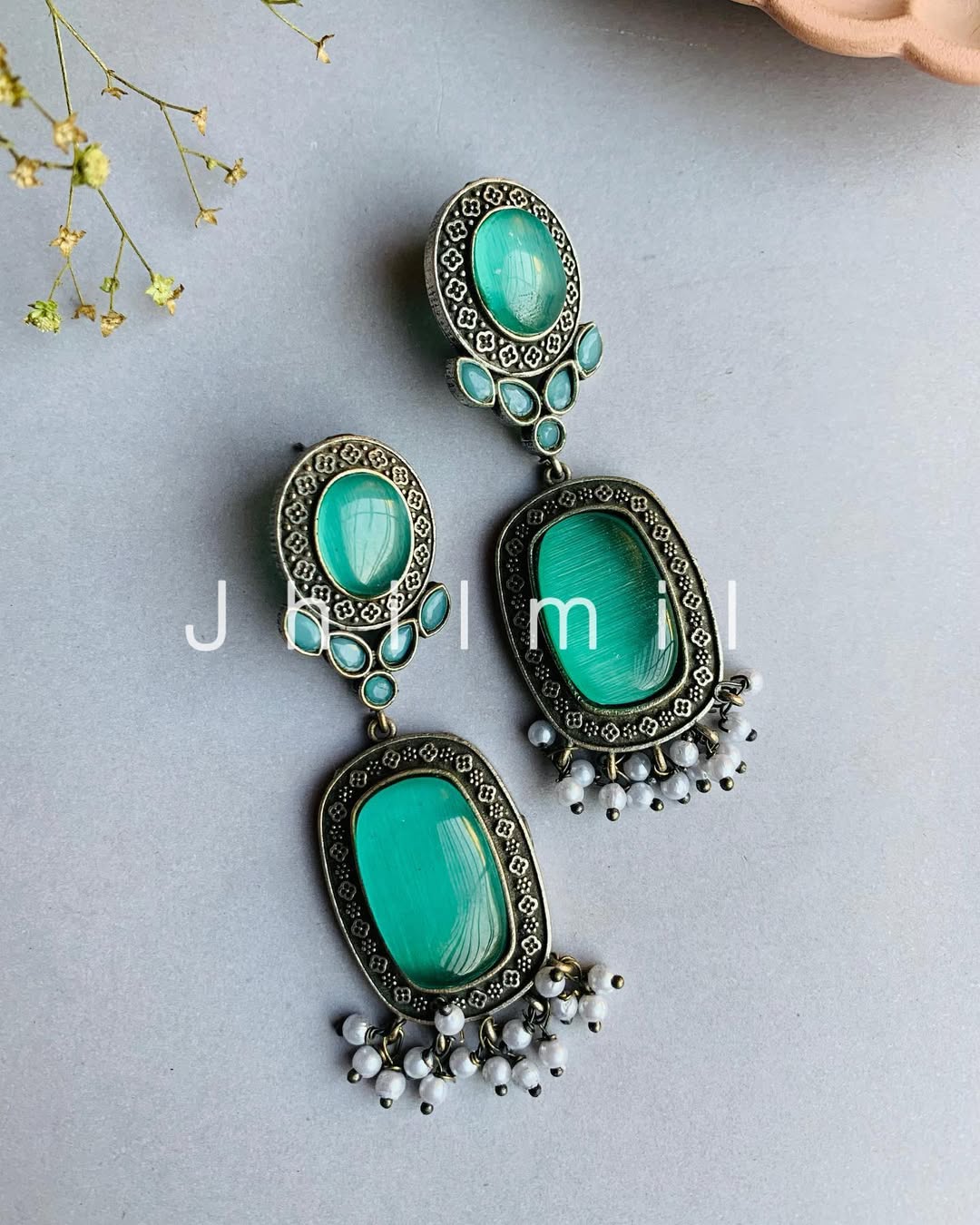Designer look Mona Lisa stone Danglers