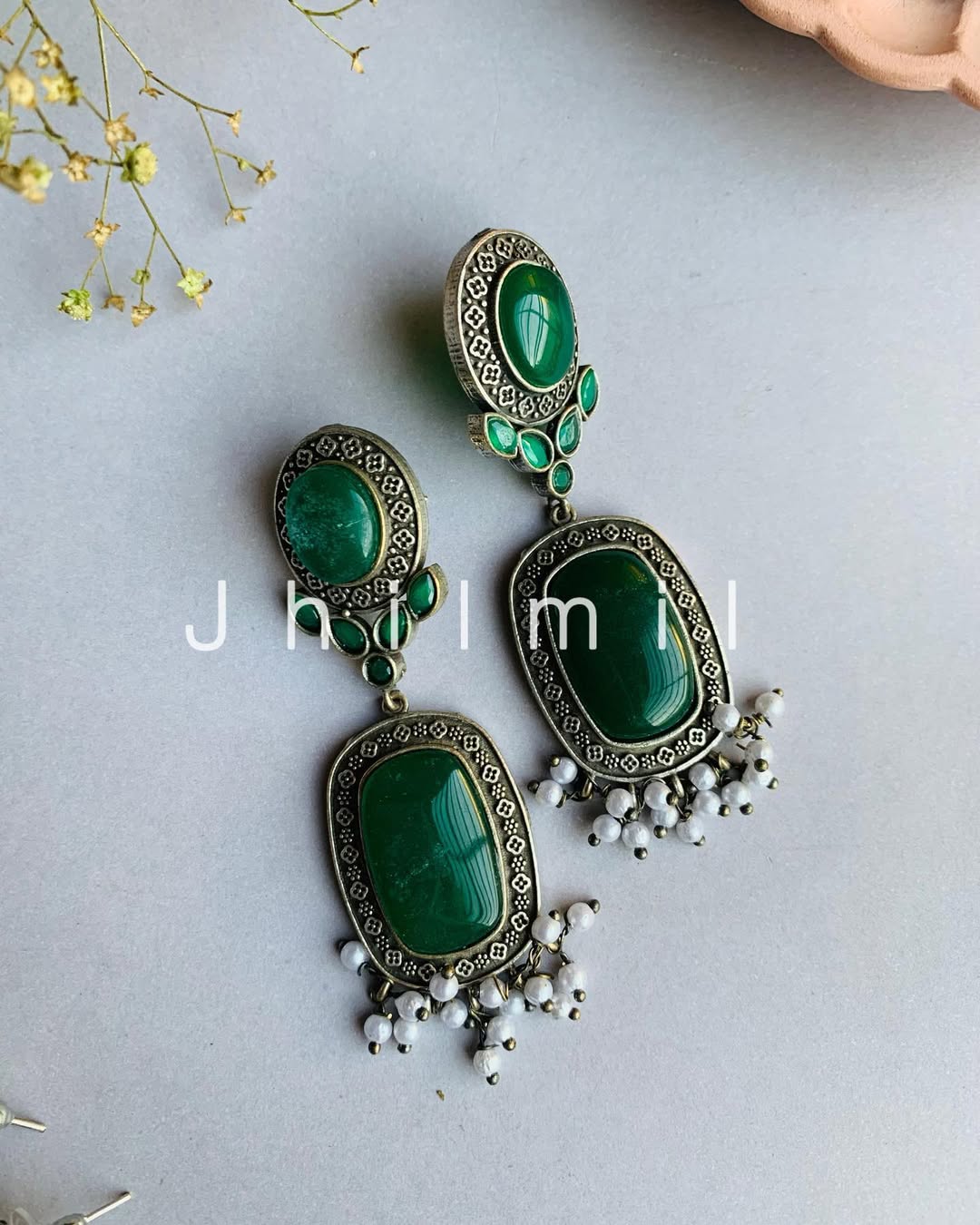 Designer look Mona Lisa stone Danglers