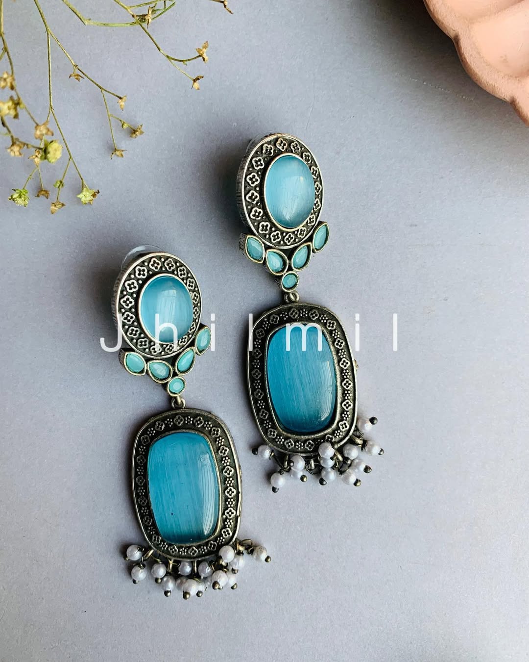 Designer look Mona Lisa stone Danglers