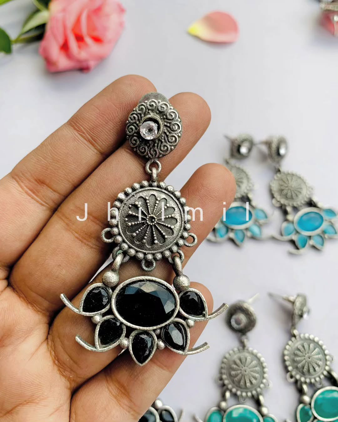 Lotus flower drop ear candy