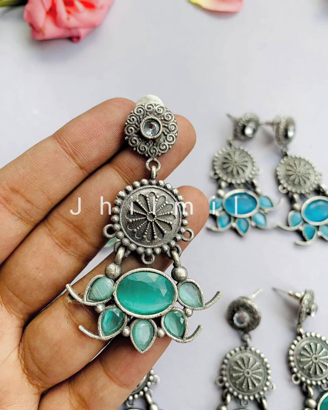 Lotus flower drop ear candy