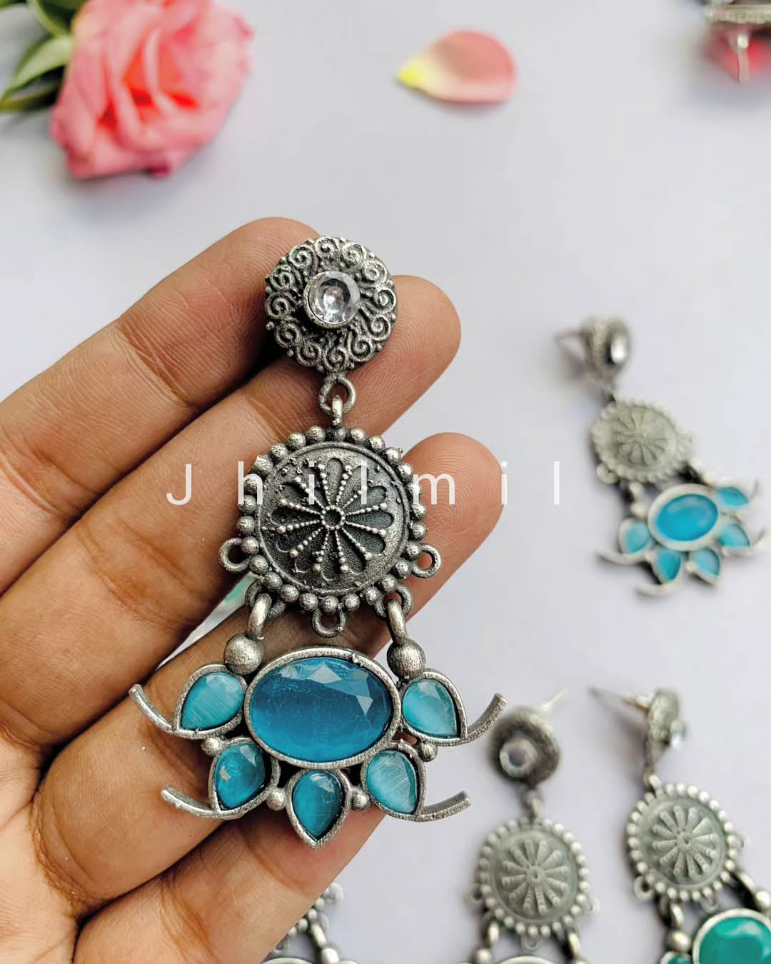 Lotus flower drop ear candy