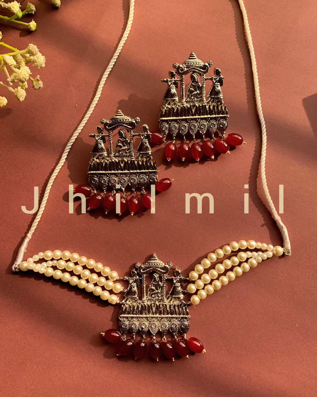 Silver plated palki set
