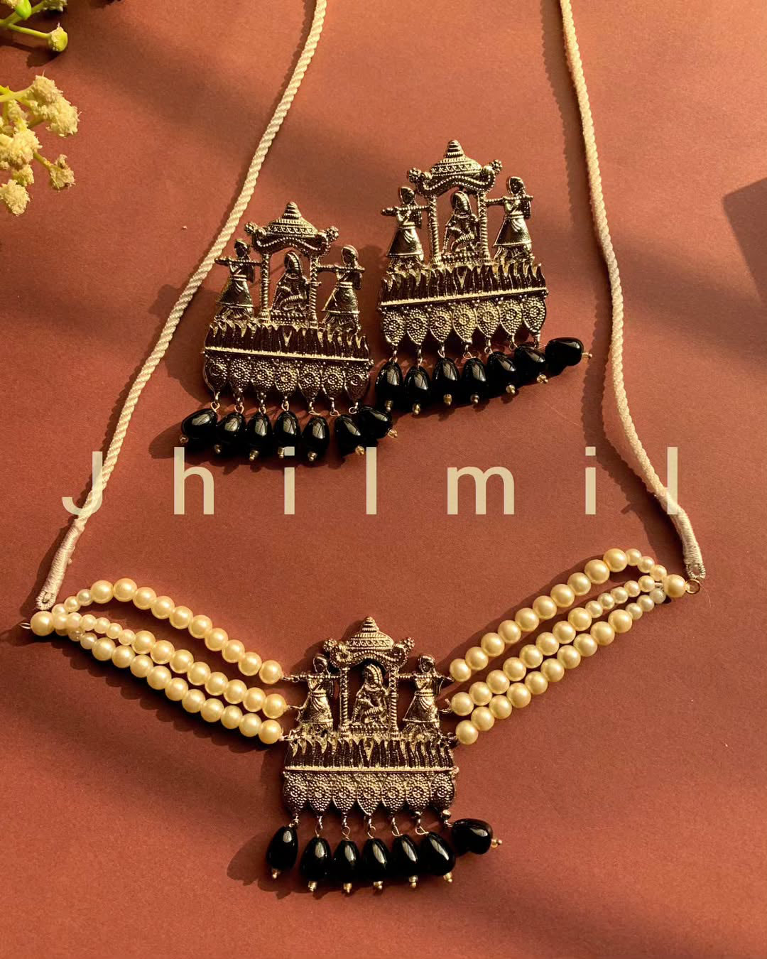 Silver plated palki set