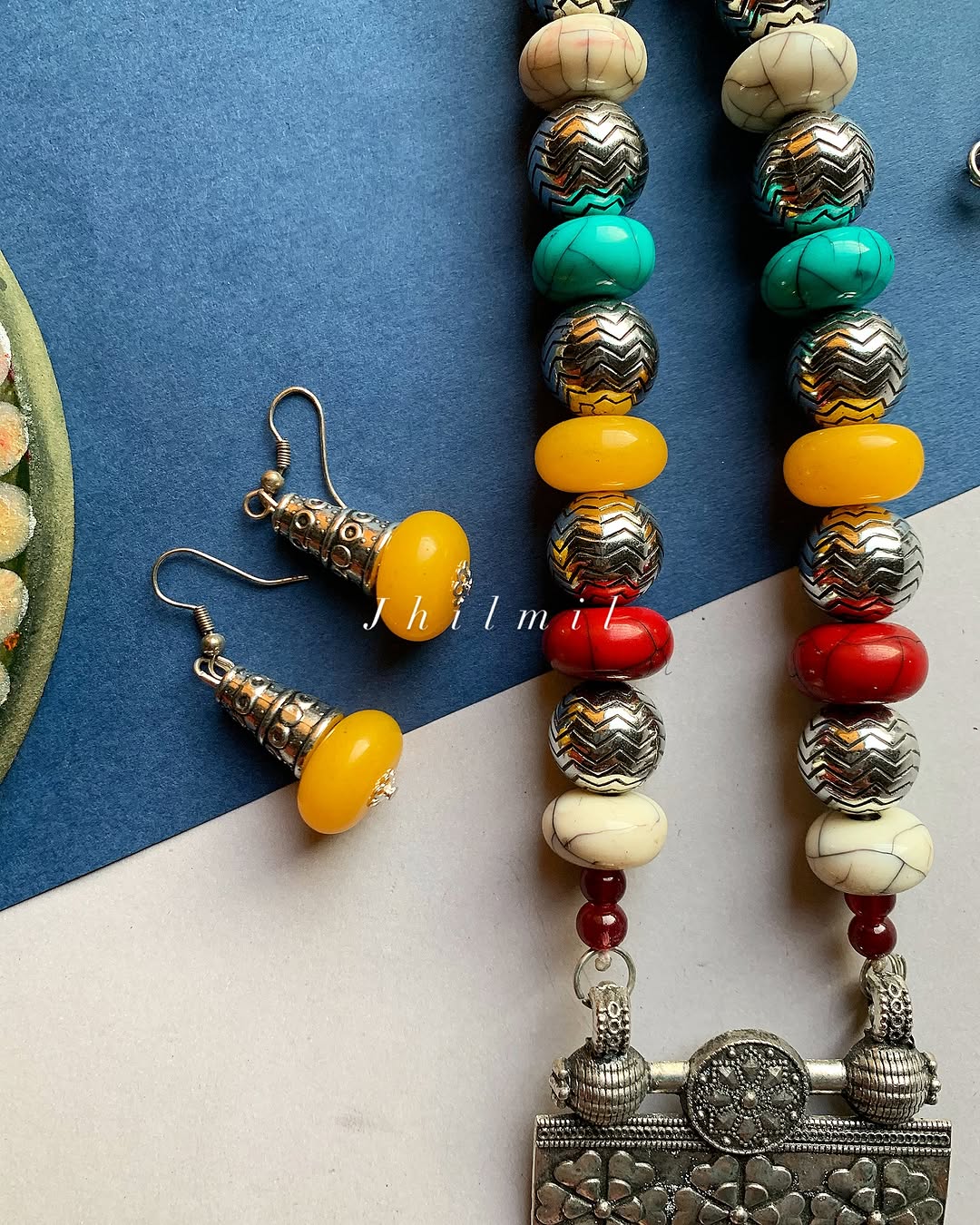 Multi beaded boho Mala Set
