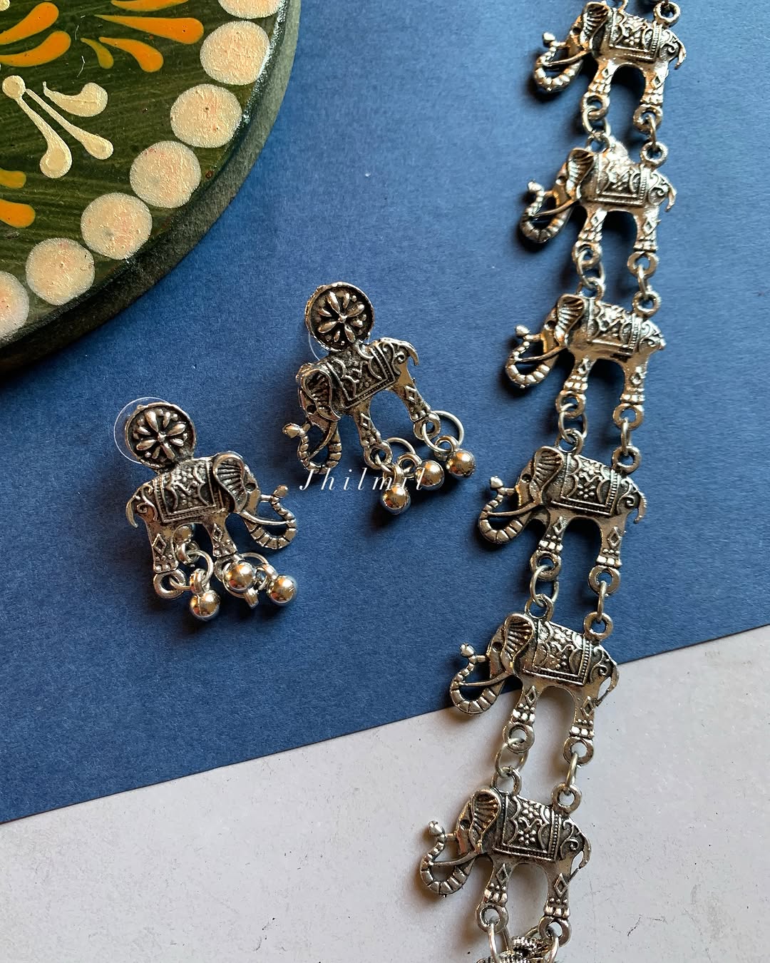 Elephant motif mala set - Design 1