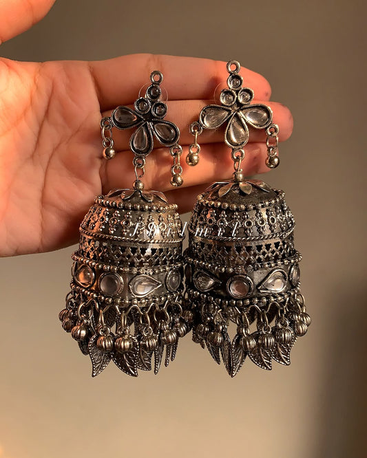Oxidized Jhumka Design 29