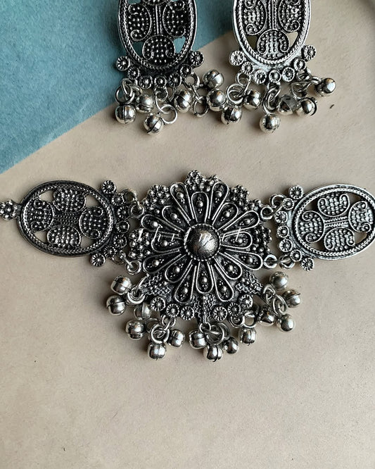 Oxidized Choker Set Design E
