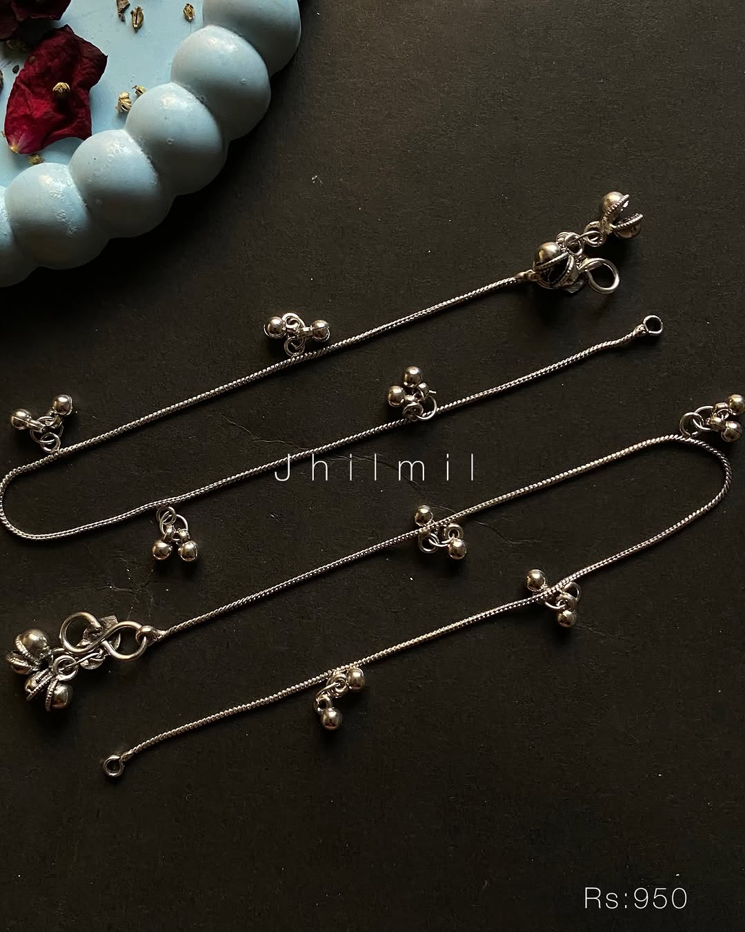 Beads Embalished Chain Pazaib pair