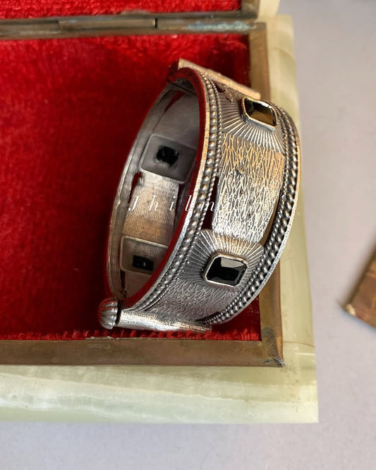 Black stone studded kara