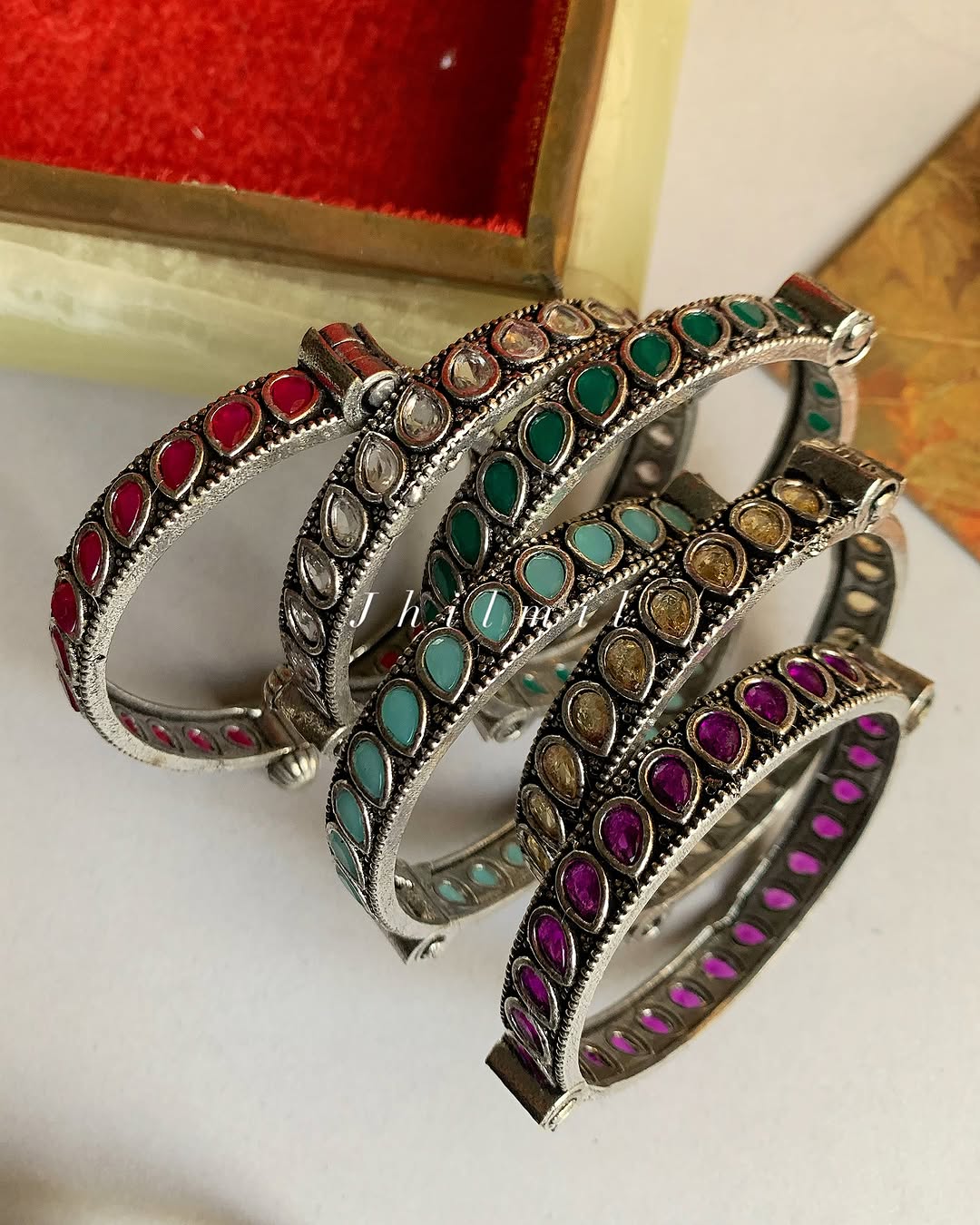 Tear stone studded kara