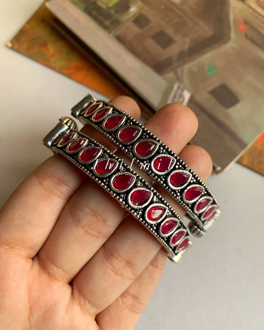 Tear stone studded kara