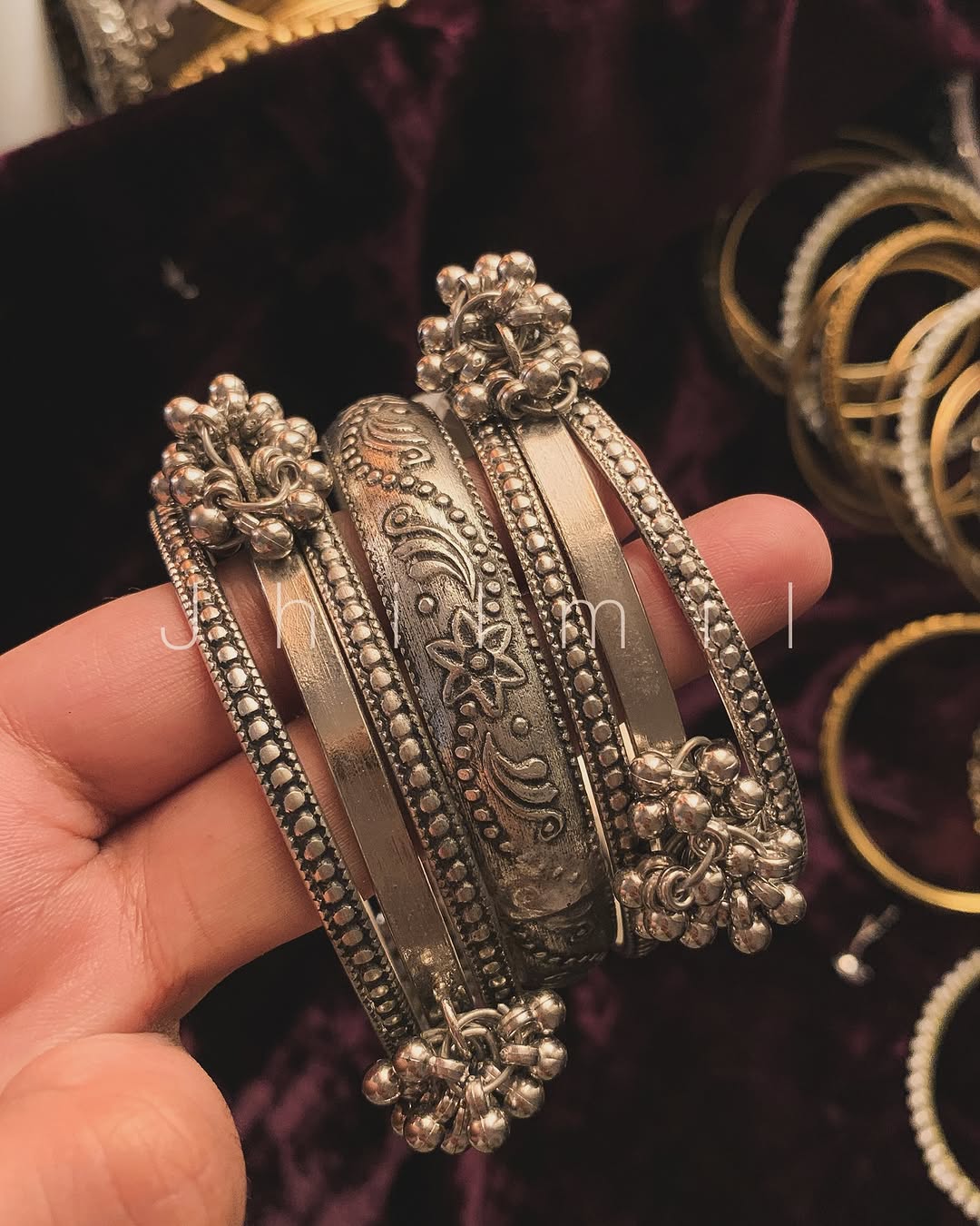 PomPom bangles stack