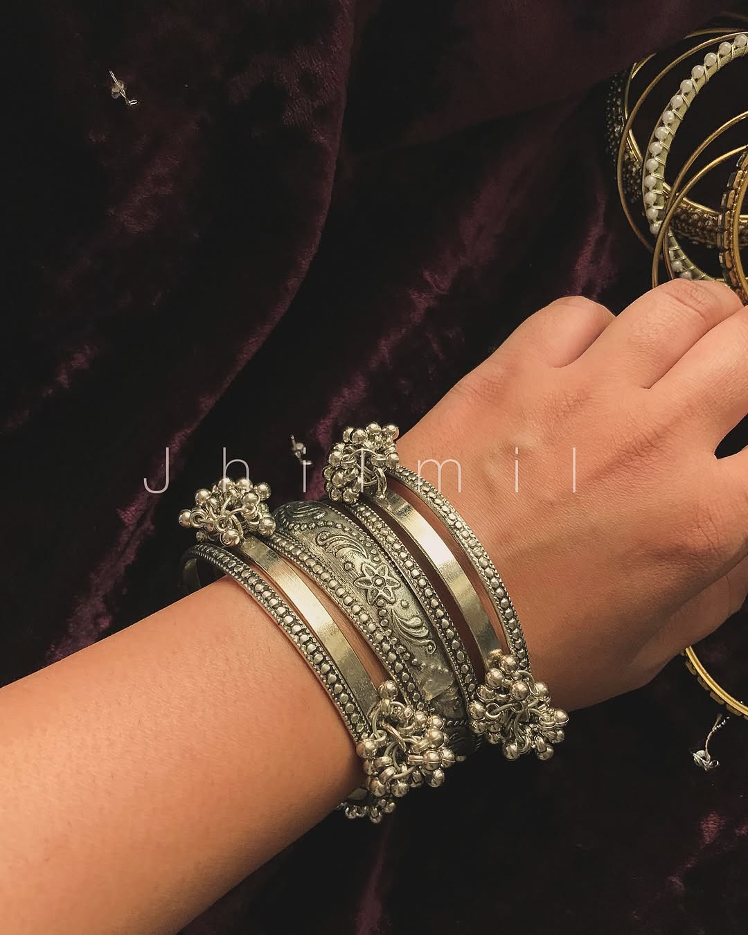 PomPom bangles stack