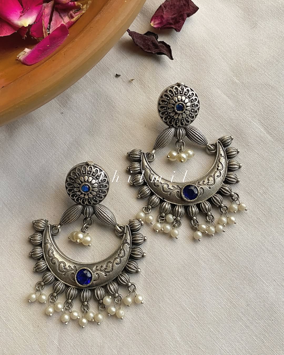 Nigarish chand bali earrings