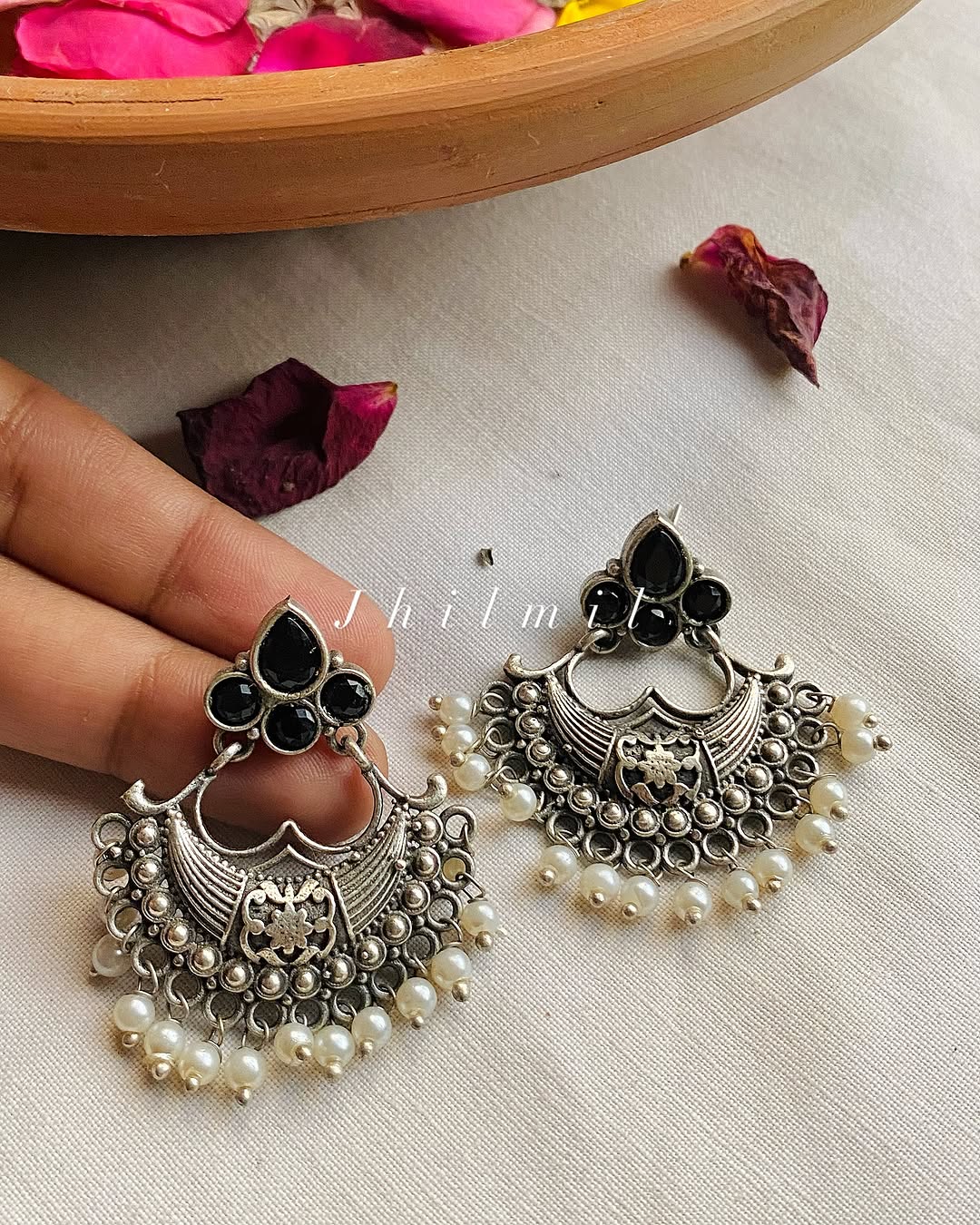 Rekha Chand bali earrings