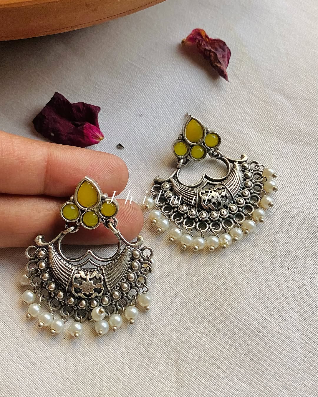 Rekha Chand bali earrings