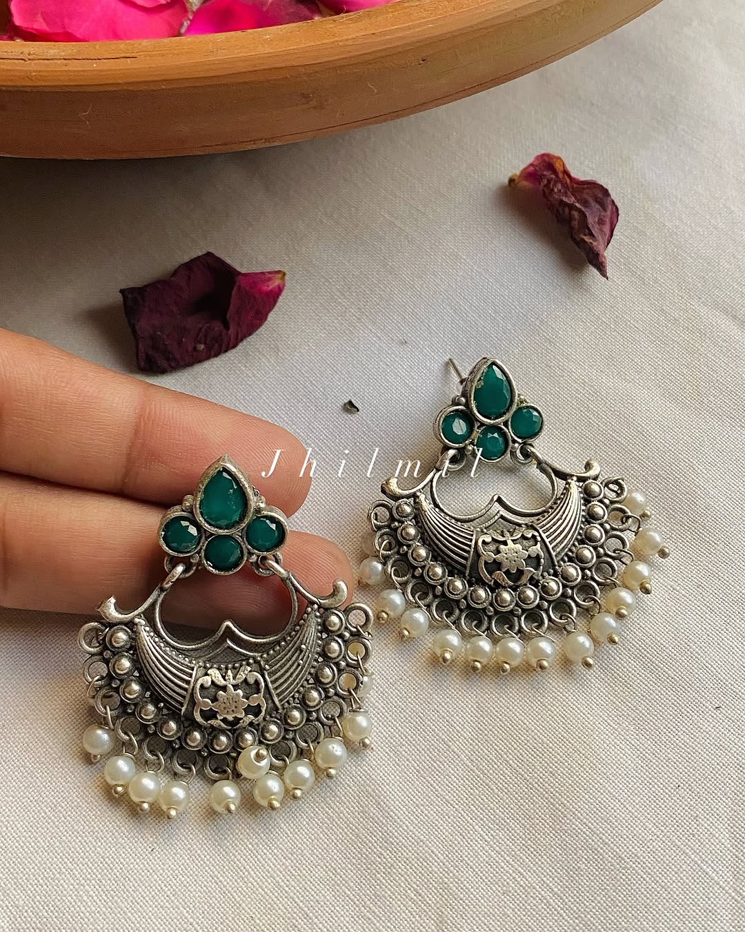 Rekha Chand bali earrings