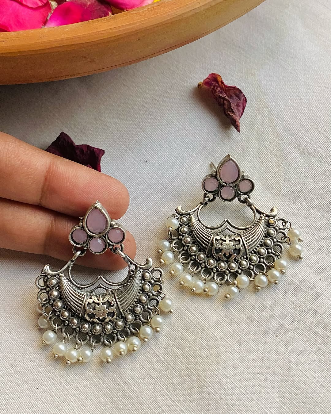 Rekha Chand bali earrings