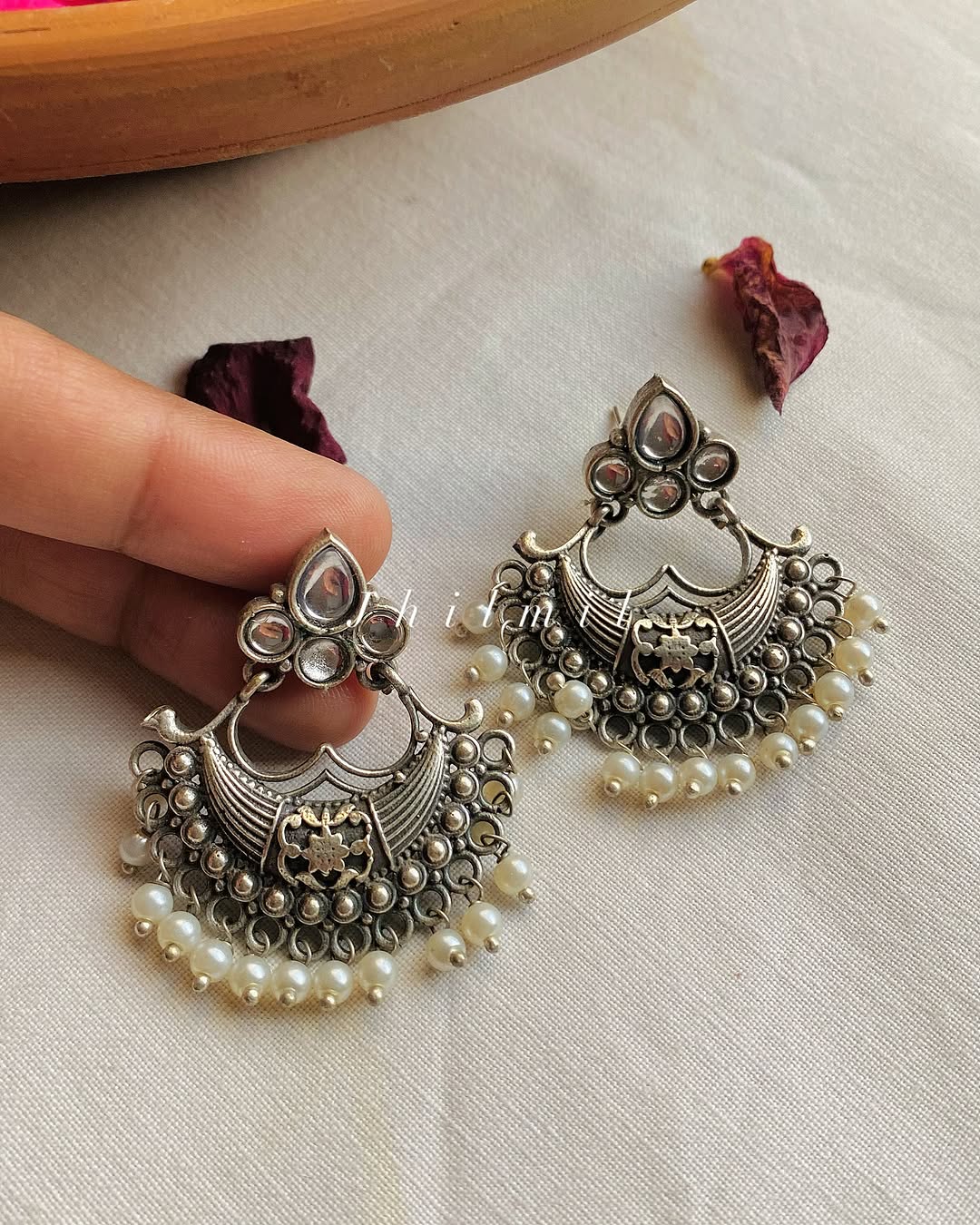 Rekha Chand bali earrings