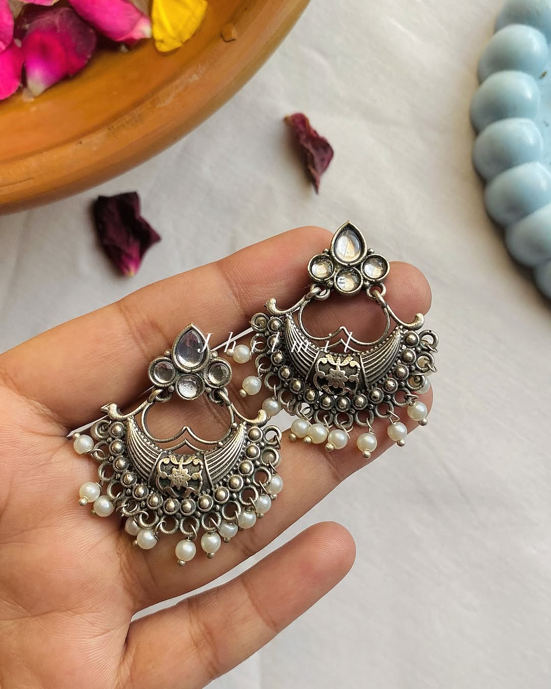 Rekha Chand bali earrings
