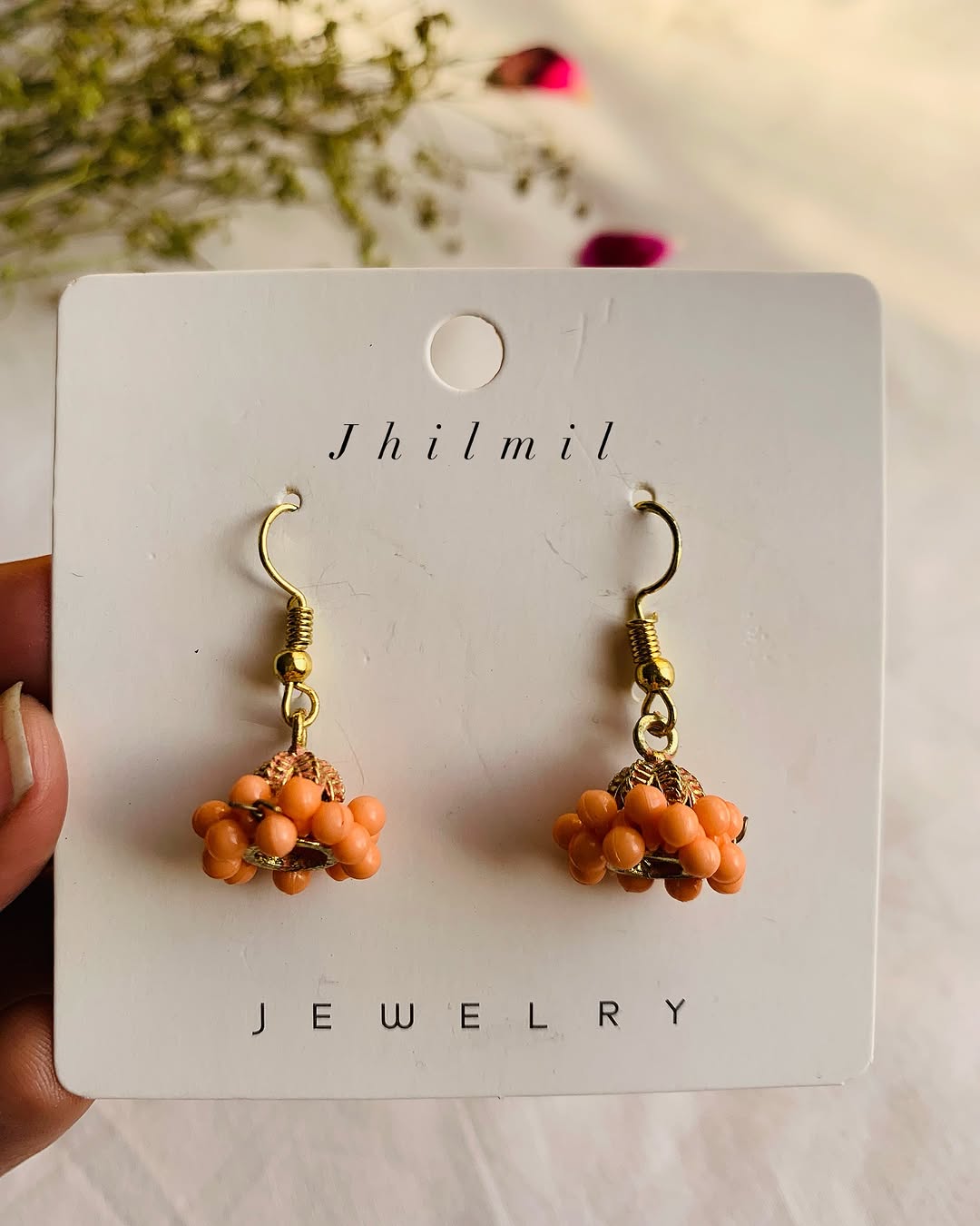 Mini Beaded jhumkis