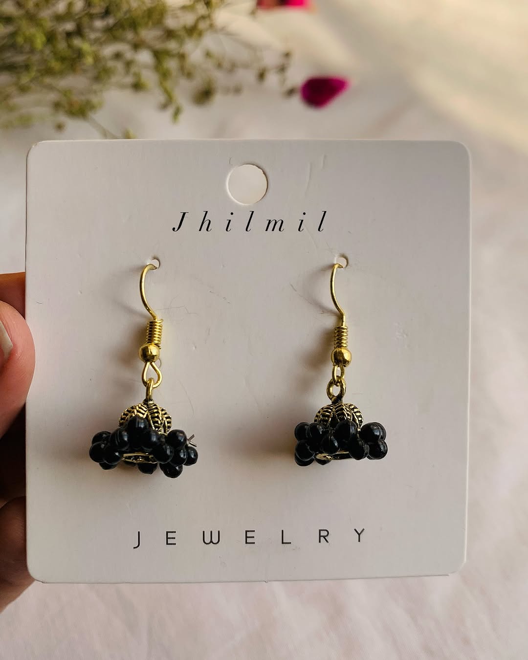 Mini Beaded jhumkis