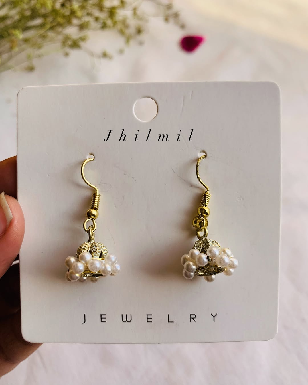 Mini Beaded jhumkis