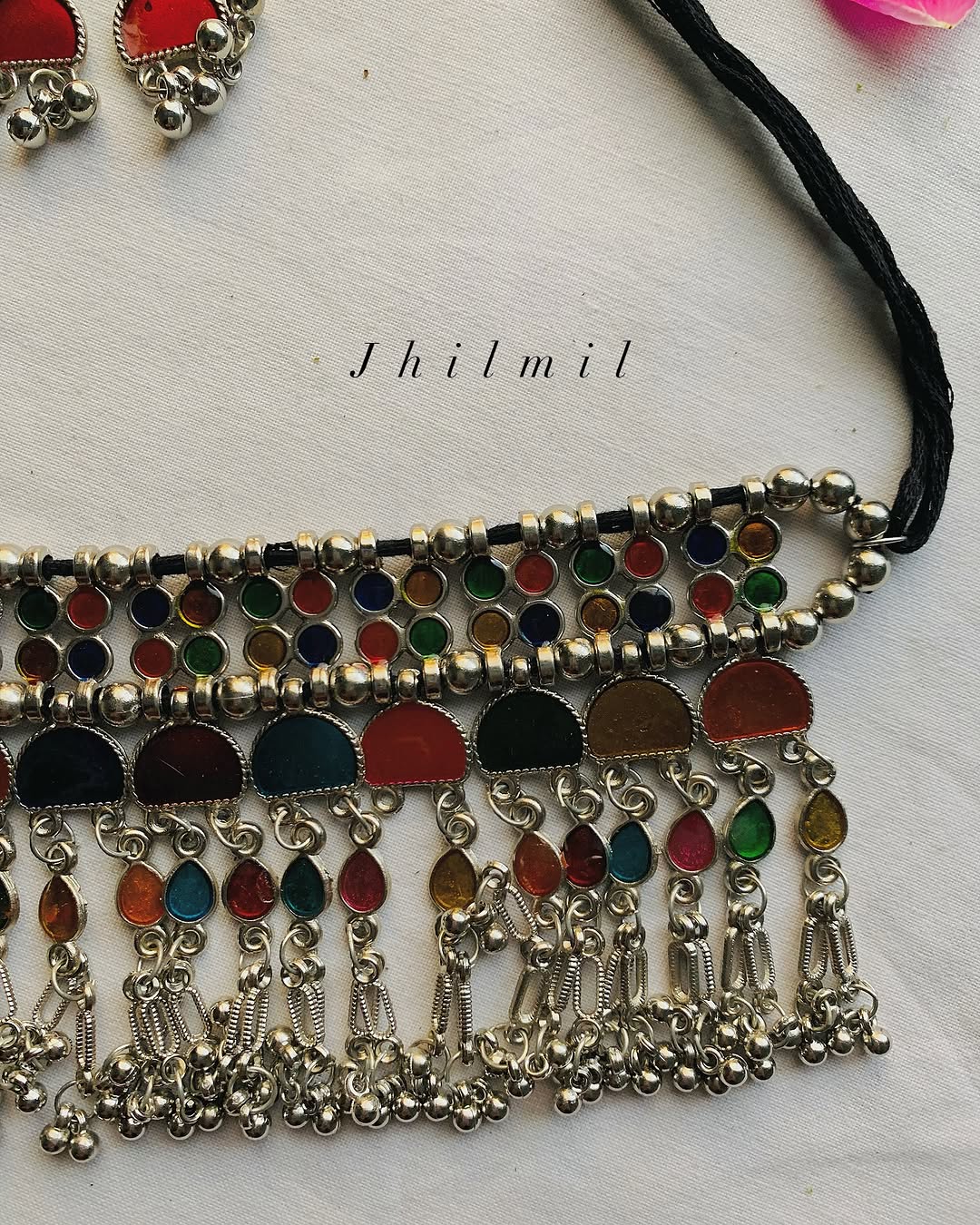 Long Layered Mirror Choker Set