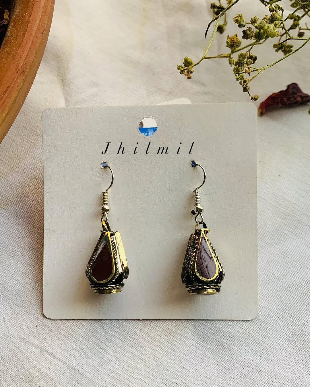 Afghan Mini Tear earrings