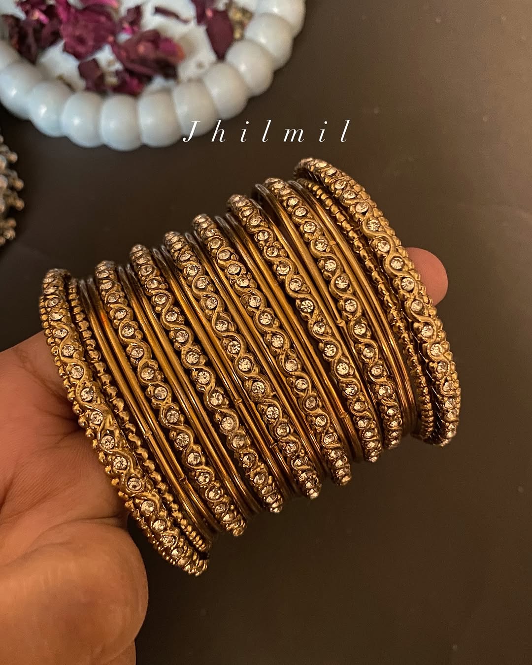Golden Mastani Bangles stack