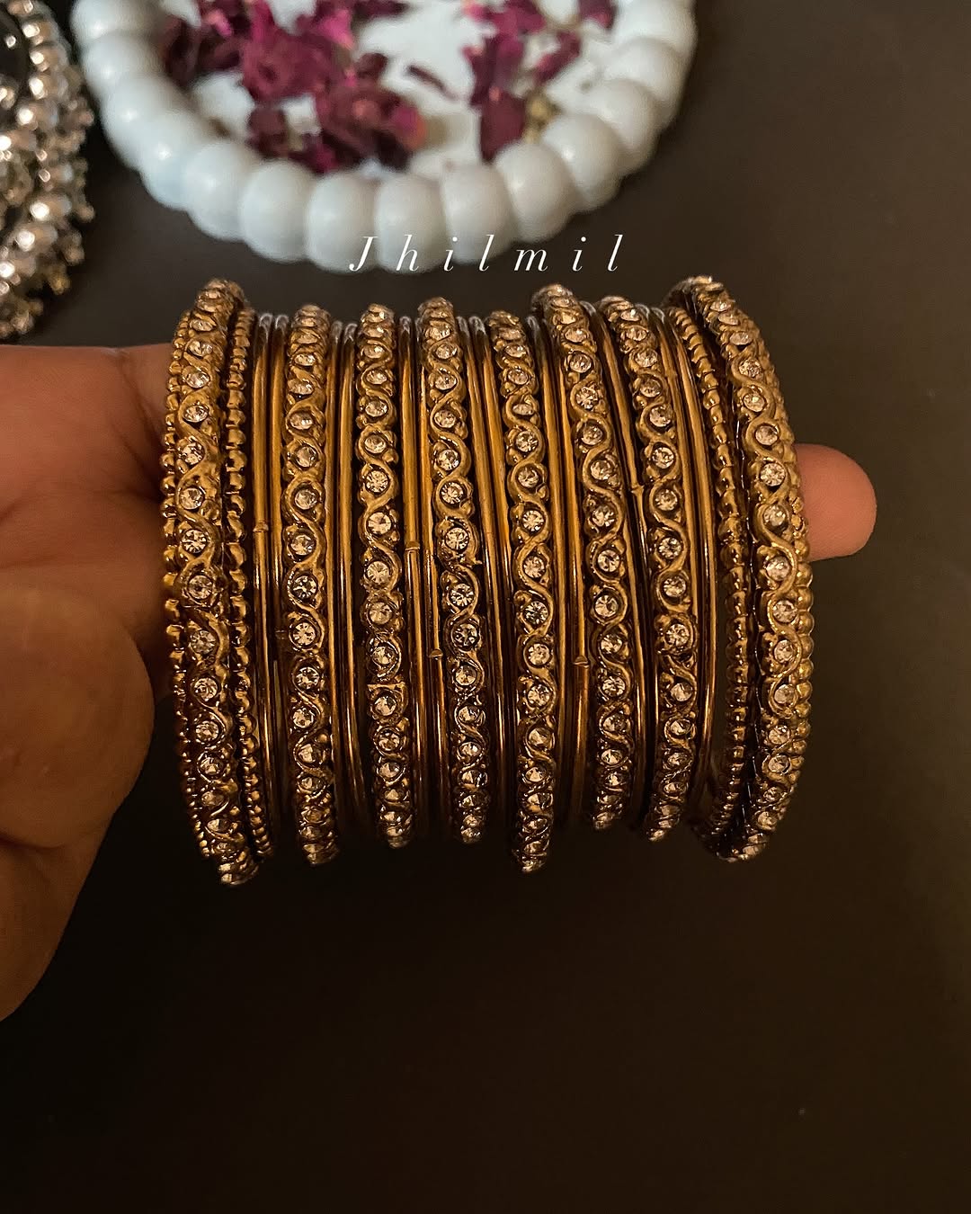 Golden Mastani Bangles stack