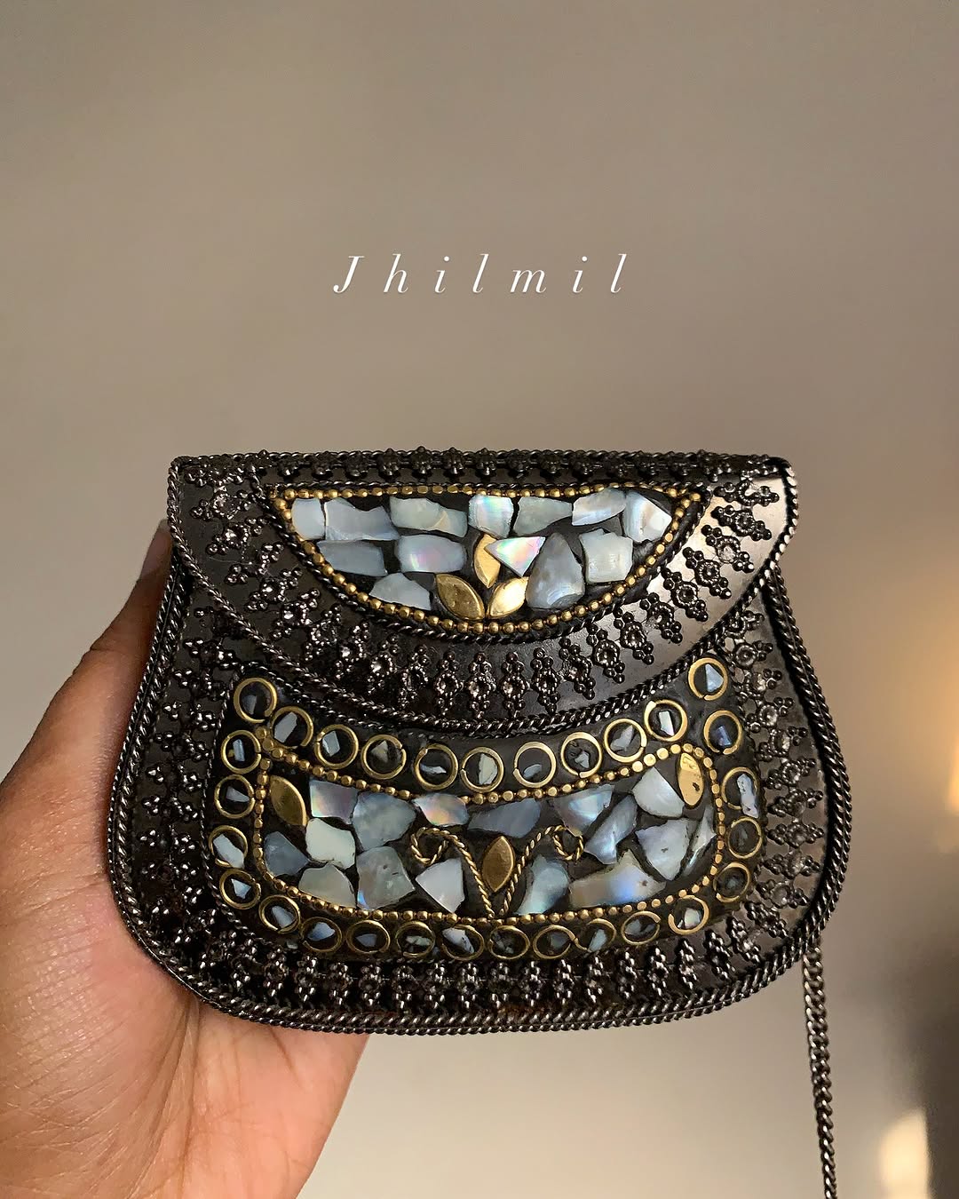 Mini Metal Clutch - Potli Design