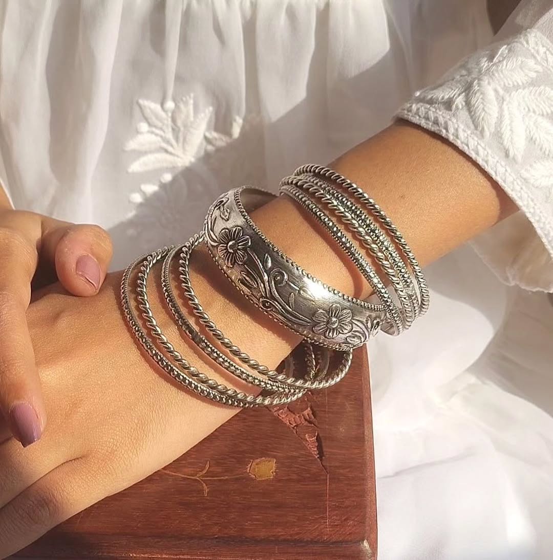 Indian classic bangles stack