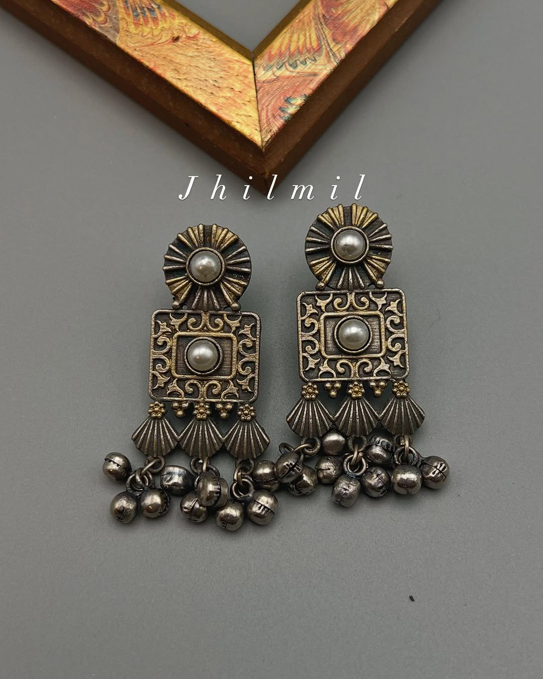 Neloufar dual tone earrings