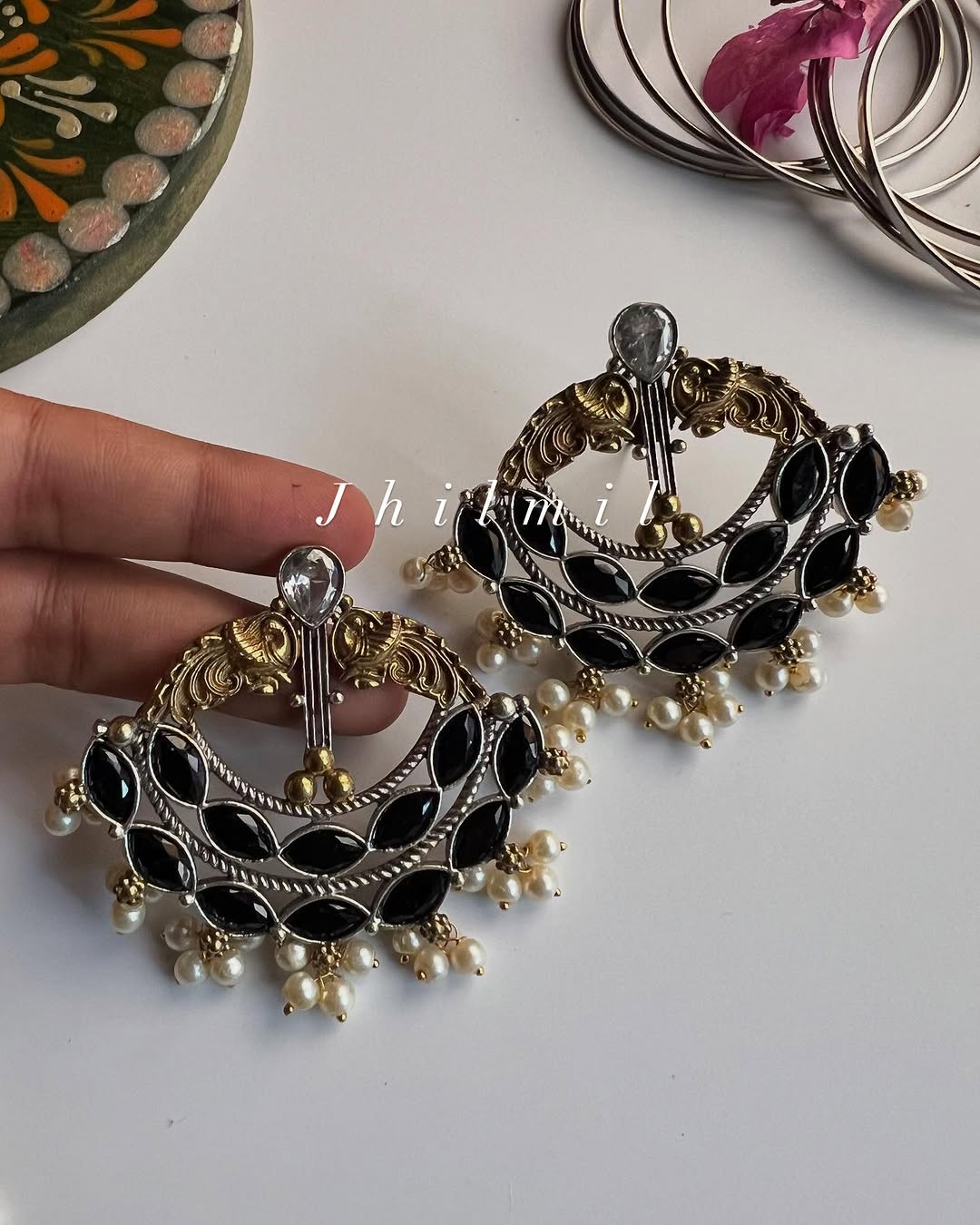 Shehwar Dual Tone Earrings