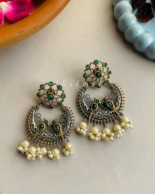 Dual Tone Earrings