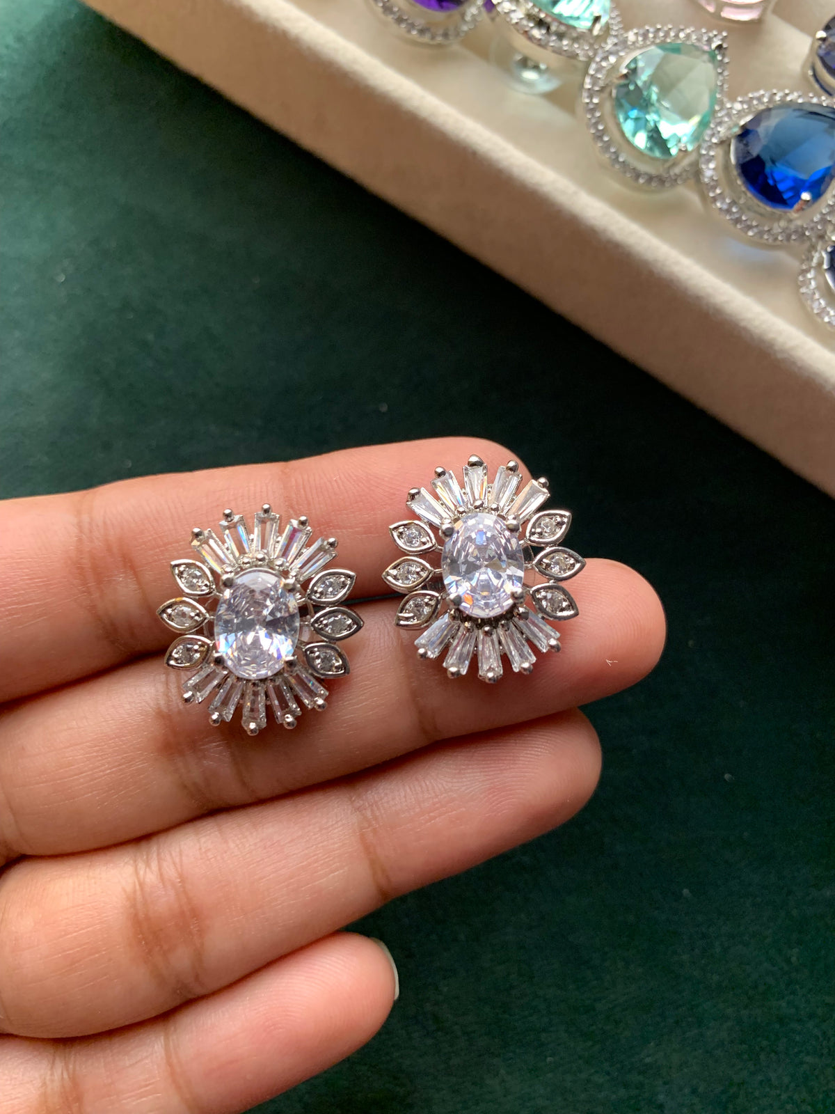 Zirconia Studs (6 Colors)