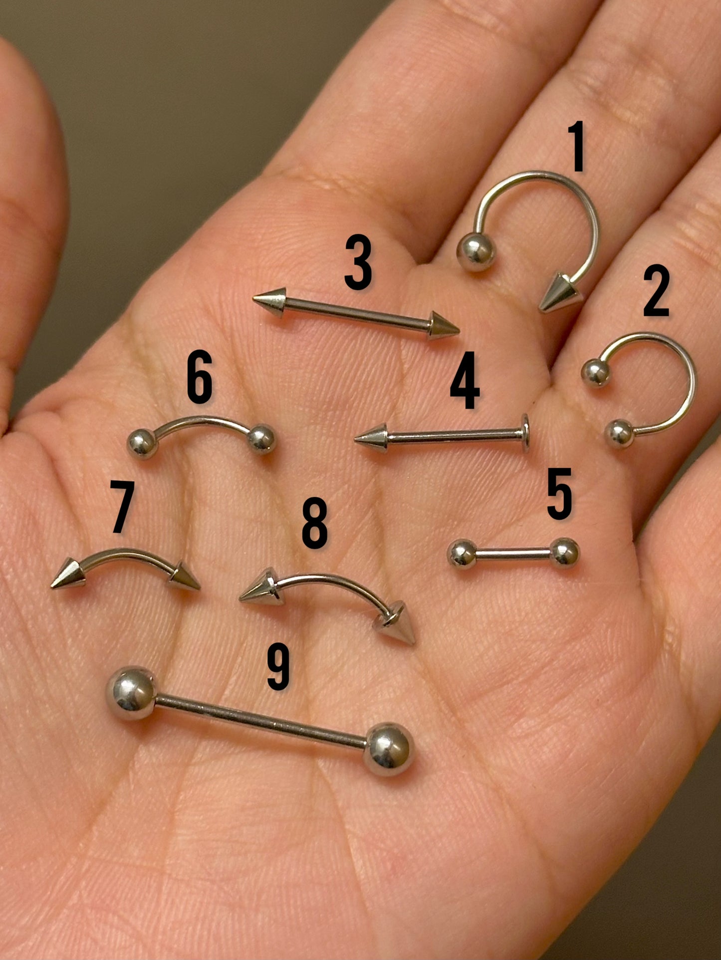 Surgical Steel Body Piercing/Bars