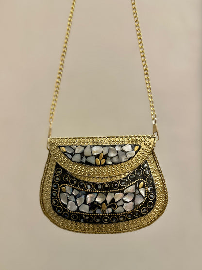 Medium Golden Seep Clutch Design 3