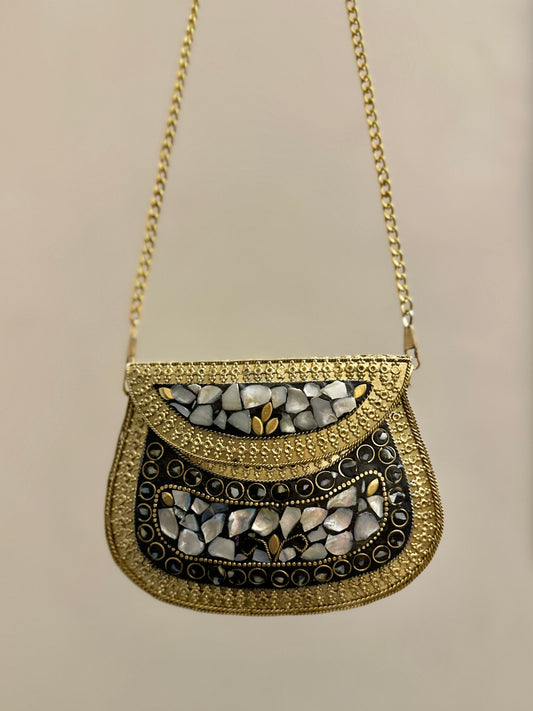 Medium Golden Seep Clutch Design 3