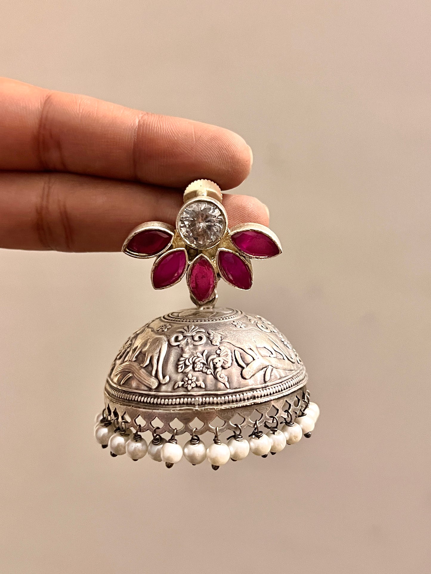 Half Flower Jhumka